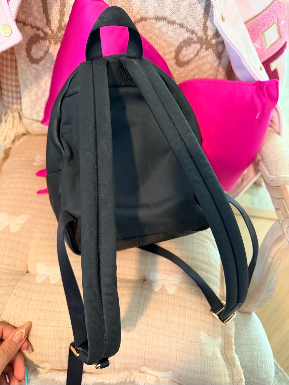 Coach Black Pebbled Leather Mini Backpack with Gold Hardware - Picture 3 of 7